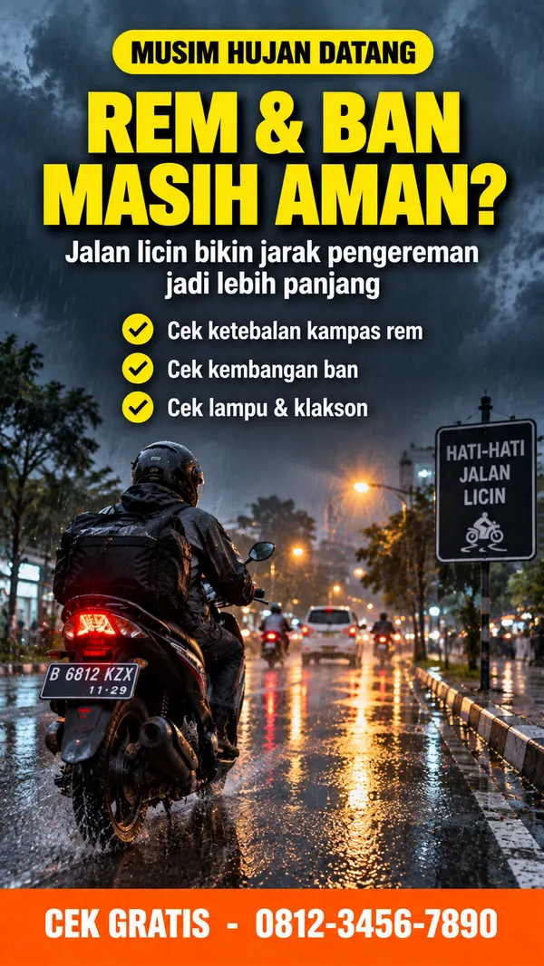 Template cek rem dan ban musim hujan