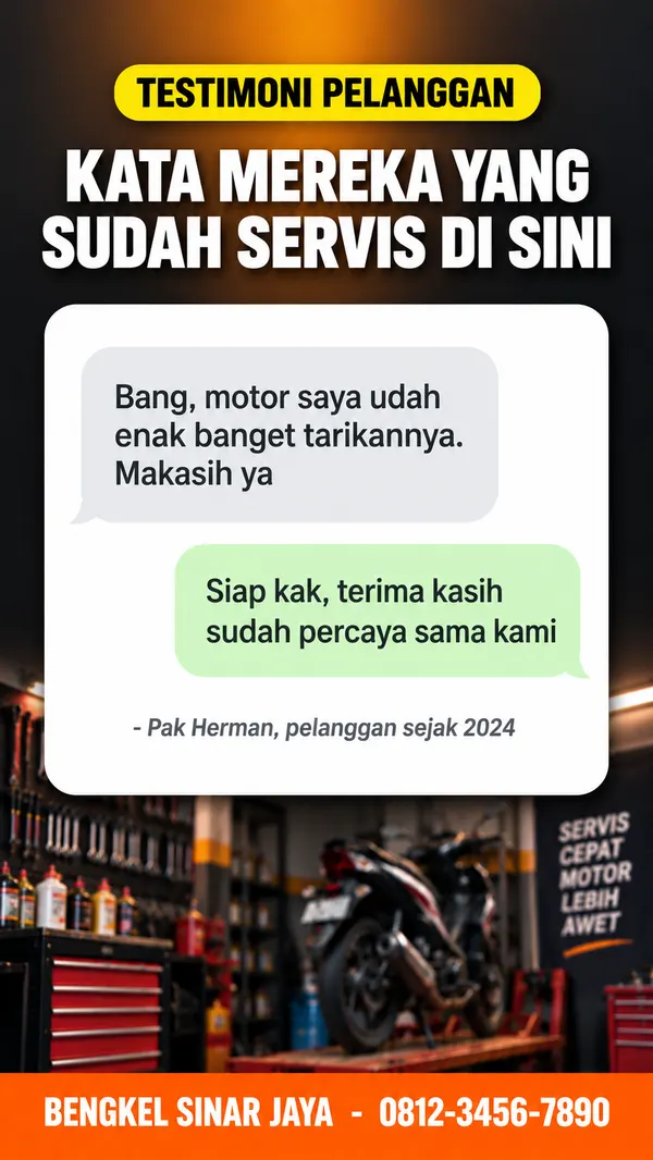 Template testimoni pelanggan