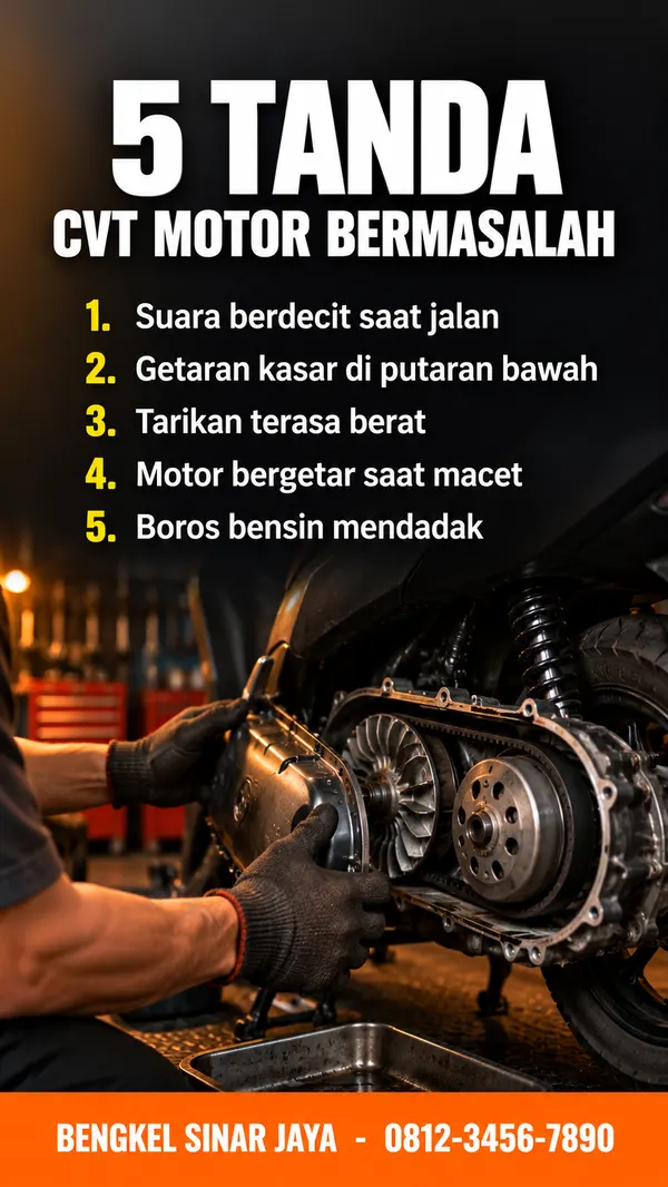 Template tips tanda CVT bermasalah